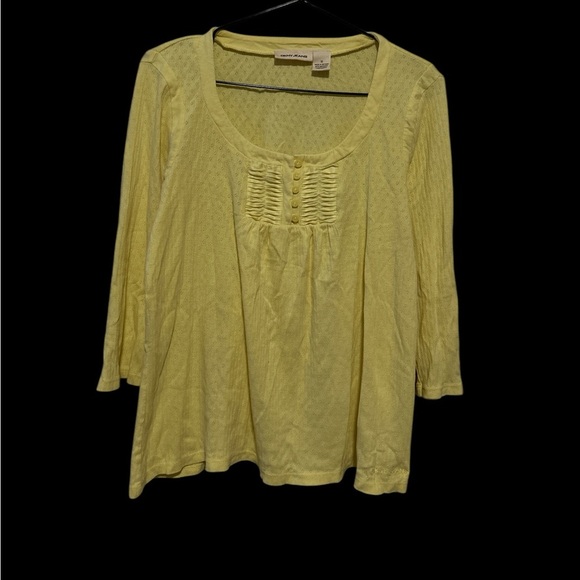 DKNY Jeans Women's Pale Yellow Blouse Size M - Picture 1 of 4